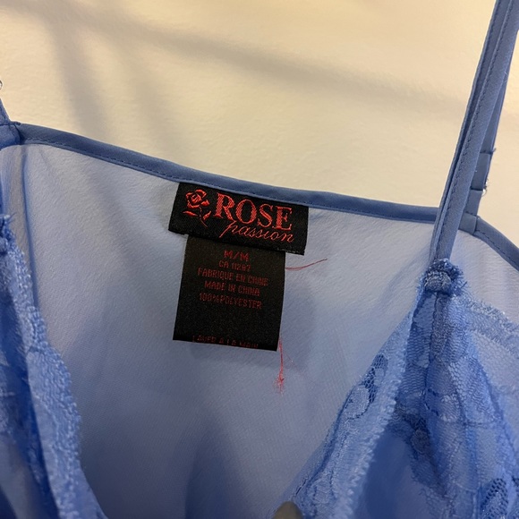 Blue Vintage Slip Dress with Bows - Picture 4 of 6